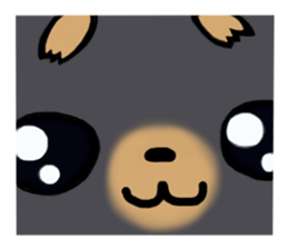 Black puppy sticker #5080499