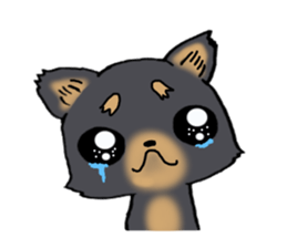 Black puppy sticker #5080500