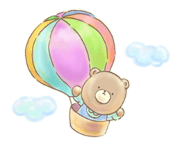 Cute bear and rabbit by Torataro sticker #5082347