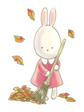 Cute bear and rabbit by Torataro sticker #5082352