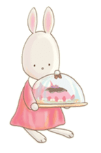 Cute bear and rabbit by Torataro sticker #5082361