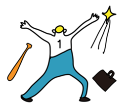 Good luck! Eternal baseball boy sticker #5082505