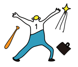 Good luck! Eternal baseball boy sticker #5082505