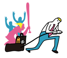 Good luck! Eternal baseball boy sticker #5082529