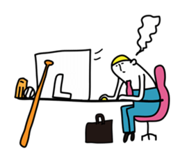 Good luck! Eternal baseball boy sticker #5082535