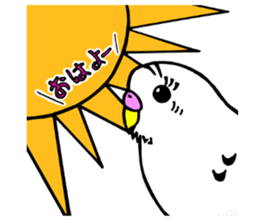 Dachshund Terry and two birds. sticker #5082582