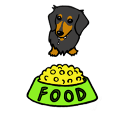 Dachshund Terry and two birds. sticker #5082584