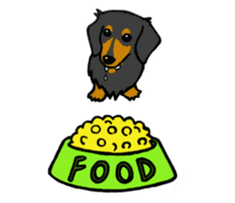 Dachshund Terry and two birds. sticker #5082584