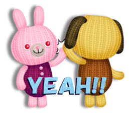 Woolen stuffed toys(English version) sticker #5083917