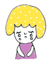 Poppy girl with bobbed hair sticker #5085543