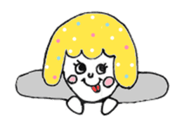 Poppy girl with bobbed hair sticker #5085561