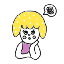 Poppy girl with bobbed hair sticker #5085562