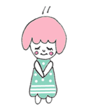 Poppy girl with bobbed hair sticker #5085563