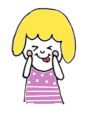 Poppy girl with bobbed hair sticker #5085564