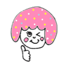 Poppy girl with bobbed hair sticker #5085568