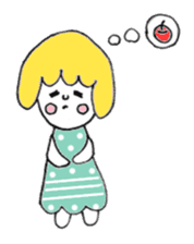 Poppy girl with bobbed hair sticker #5085572