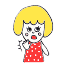 Poppy girl with bobbed hair sticker #5085574