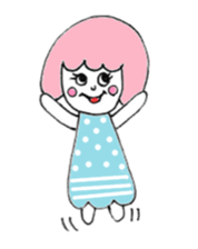 Poppy girl with bobbed hair sticker #5085577