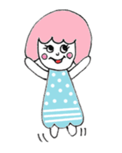 Poppy girl with bobbed hair sticker #5085577
