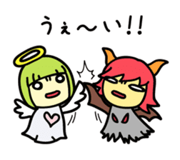 Red Devil and Green Angel sticker #5085975
