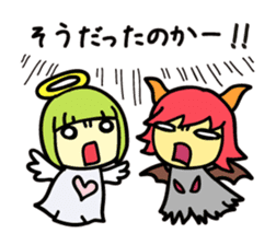 Red Devil and Green Angel sticker #5085977