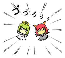 Red Devil and Green Angel sticker #5085979