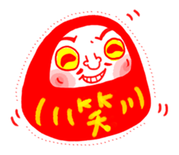 Money blessing-maneki neko & daruma sticker #5086068