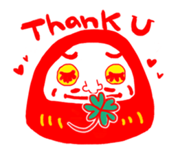 Money blessing-maneki neko & daruma sticker #5086070