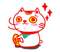 Money blessing-maneki neko & daruma sticker #5086083