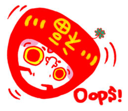 Money blessing-maneki neko & daruma sticker #5086086