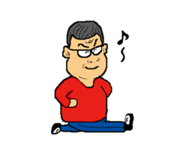 Rock'n'roll father MUU sticker #5086707