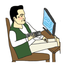 the elderly is young, and his playmates sticker #5087688