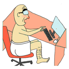 the elderly is young, and his playmates sticker #5087693