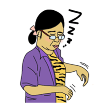 the elderly is young,  and his playmates sticker #5087701