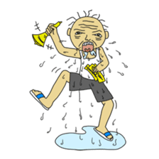 the elderly is young, and his playmates sticker #5087708