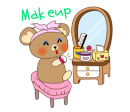 Cute bear meil sticker #5089029