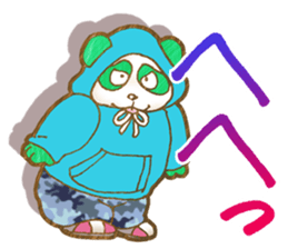 Panda! Panda! Panda! with Japanese words sticker #5089975
