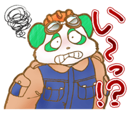 Panda! Panda! Panda! with Japanese words sticker #5089986