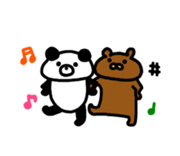 Kupan panda and kumathi sticker #5090402
