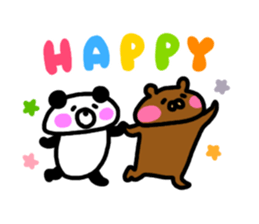 Kupan panda and kumathi sticker #5090405