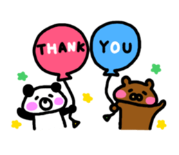 Kupan panda and kumathi sticker #5090412