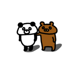 Kupan panda and kumathi sticker #5090421