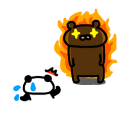 Kupan panda and kumathi sticker #5090425