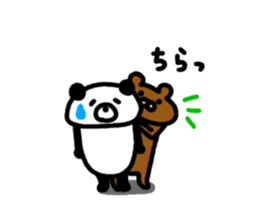 Kupan panda and kumathi sticker #5090426