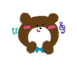 Colorful little bear sticker #5091277