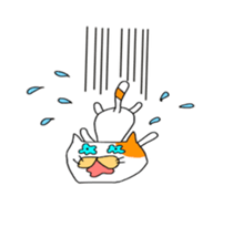 Funny  White cat (foreign country sticker #5091279