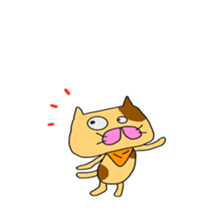 Funny  White cat (foreign country sticker #5091280