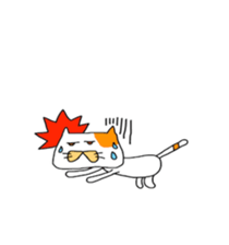 Funny  White cat (foreign country sticker #5091281