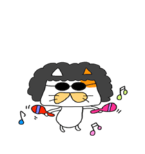 Funny  White cat (foreign country sticker #5091283