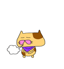 Funny  White cat (foreign country sticker #5091285